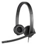 Logitech H570e Auriculares Estéreo USB Negro